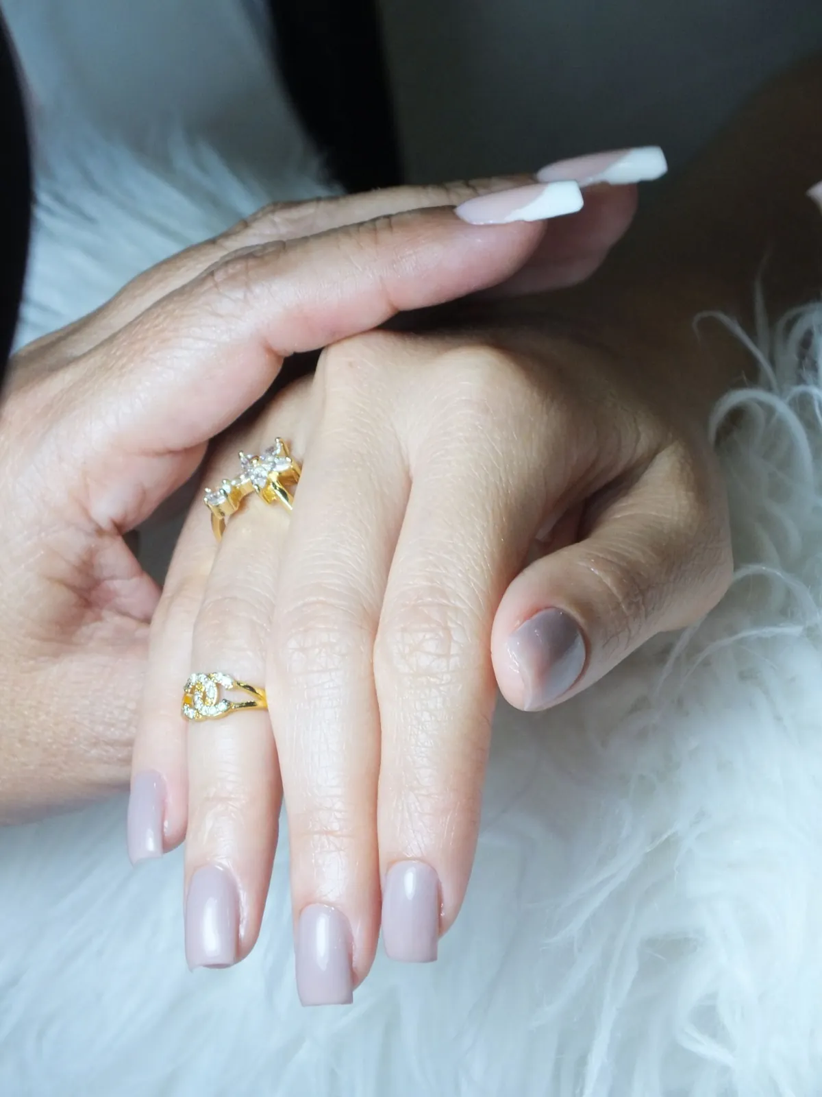Refined, extended soft gel tips shaped over the natural nail bed